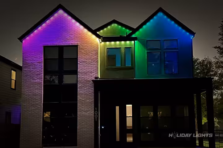 Permanent holiday lights installation in New Jersey