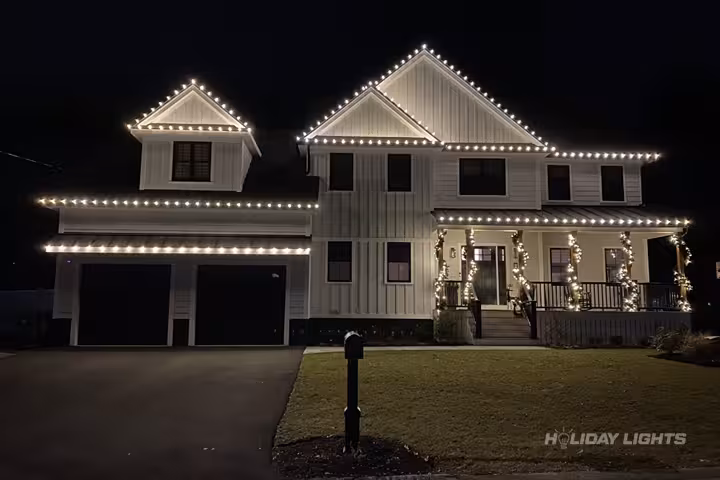 Residential holiday lights installation in New Jersey