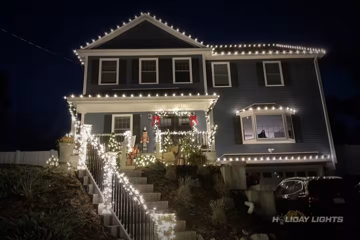 Residential holiday lights installation in New Jersey