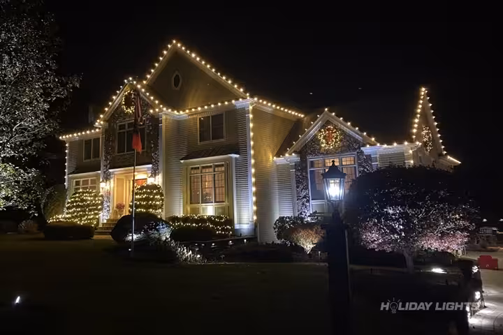 Residential holiday lights installation in New Jersey