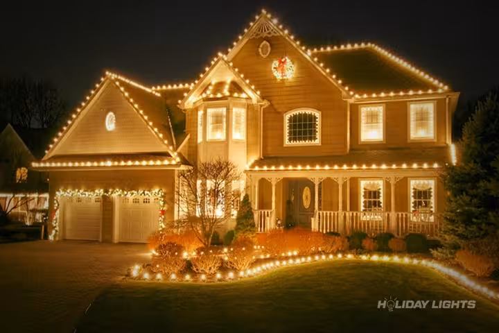 Residential holiday lights installation in New Jersey
