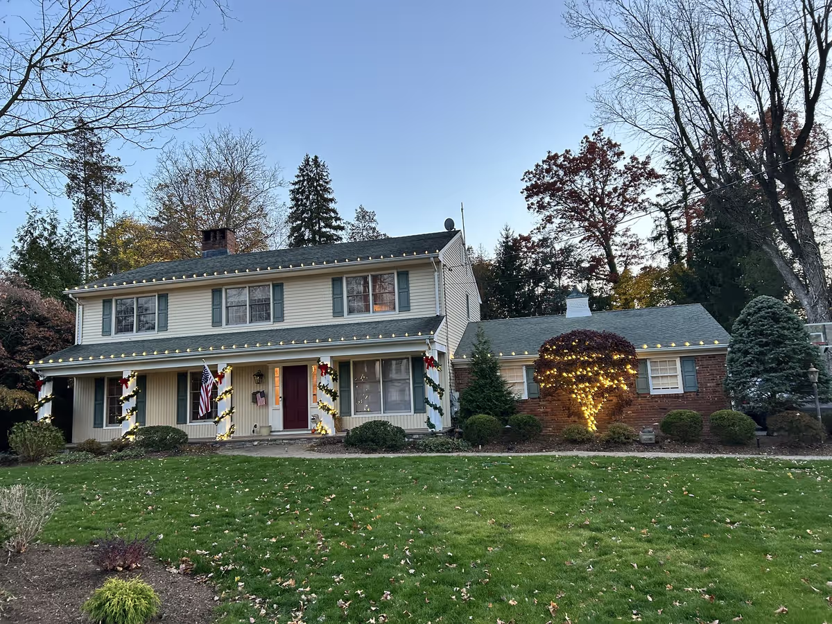 Residential holiday lights installation in New Jersey