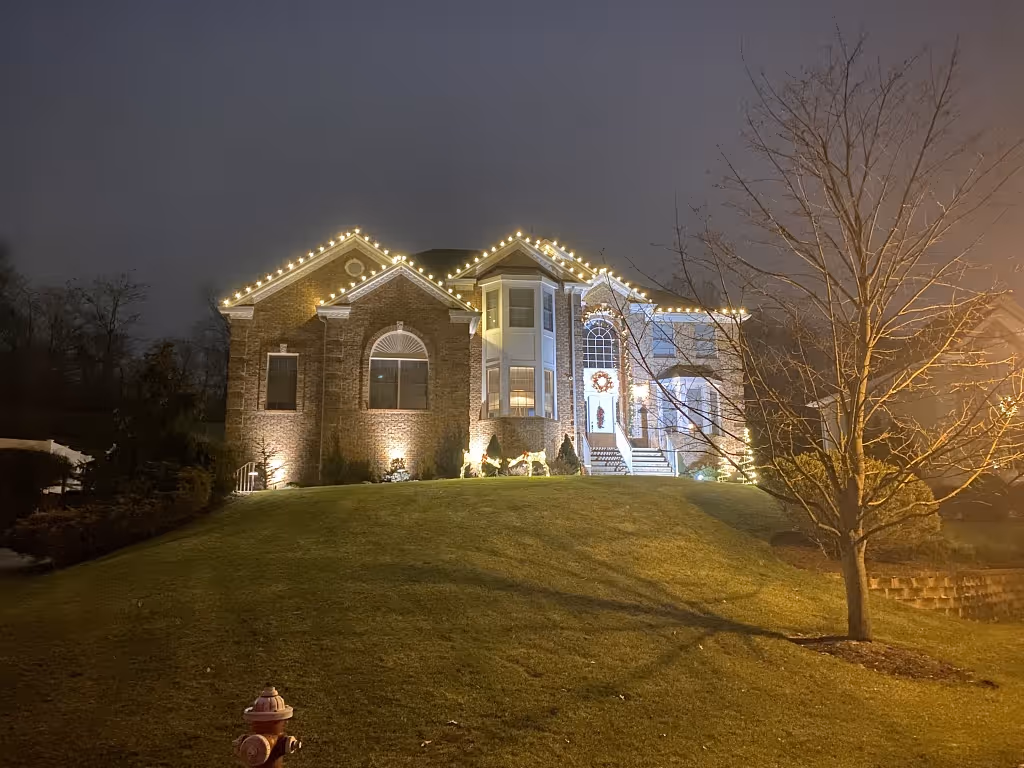 Residential holiday lights installation in New Jersey