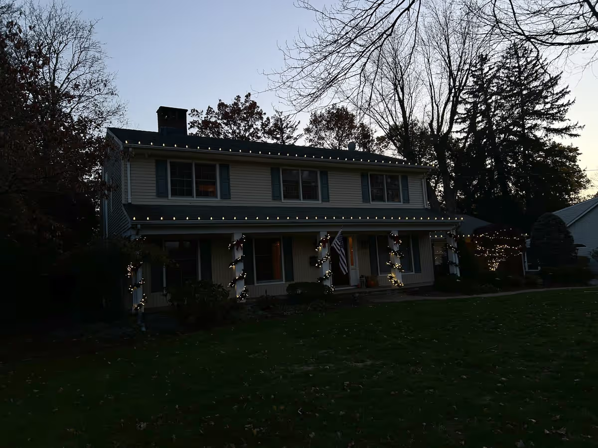Residential holiday lights installation in New Jersey