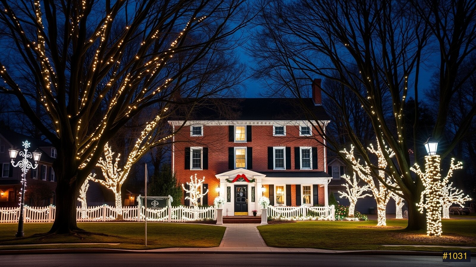 Christmas light installation in Parsippany